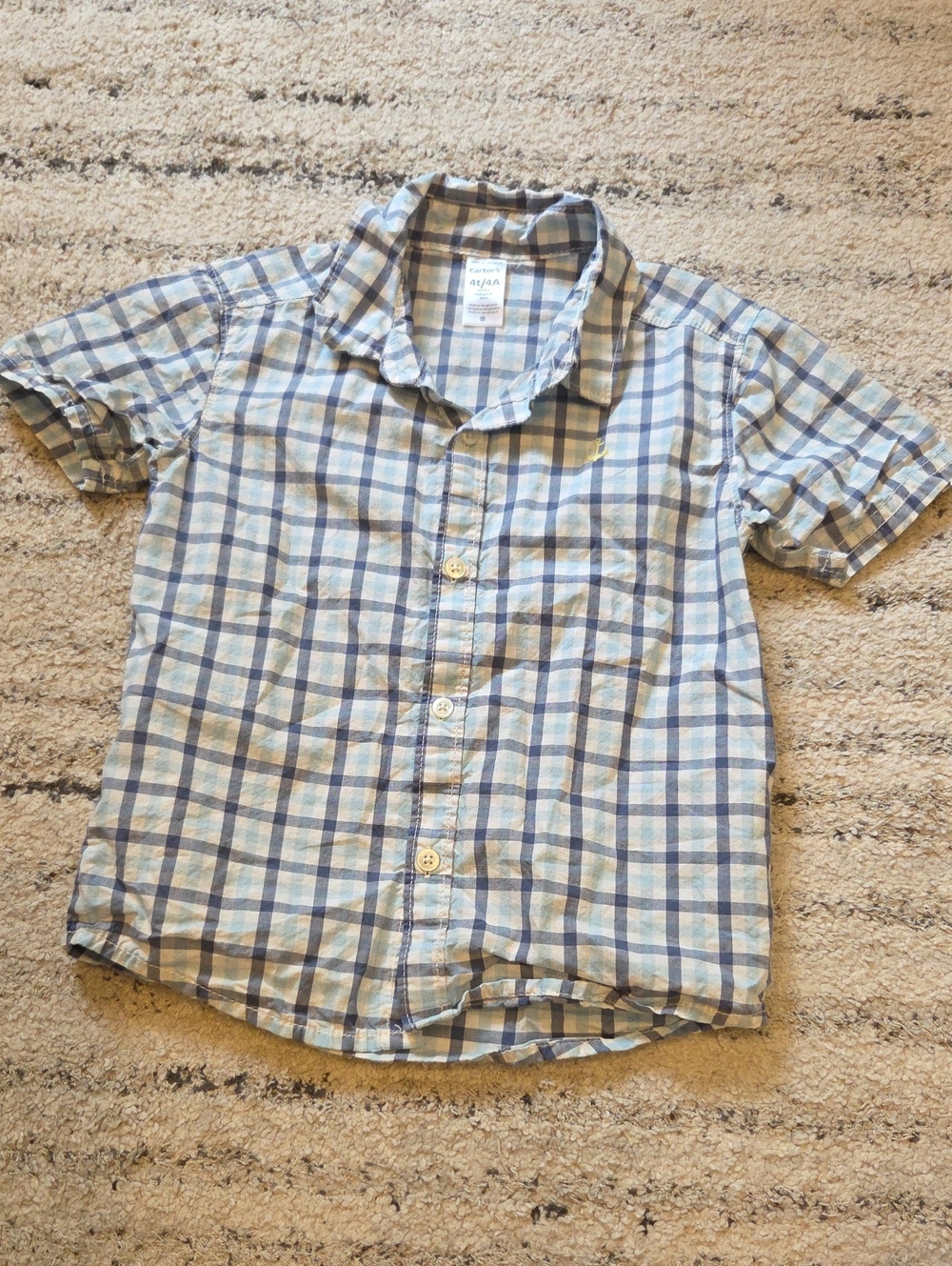 Carter's Casual Button Down Short Sleeve Shirt Size 4T